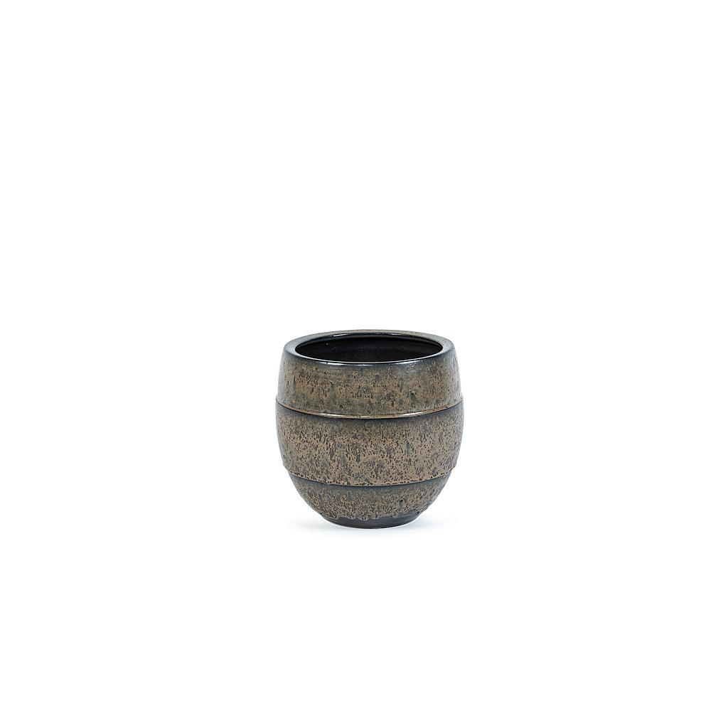 Flowerpot - terracotta - glaced brown - Ø 25x23cm - p/2