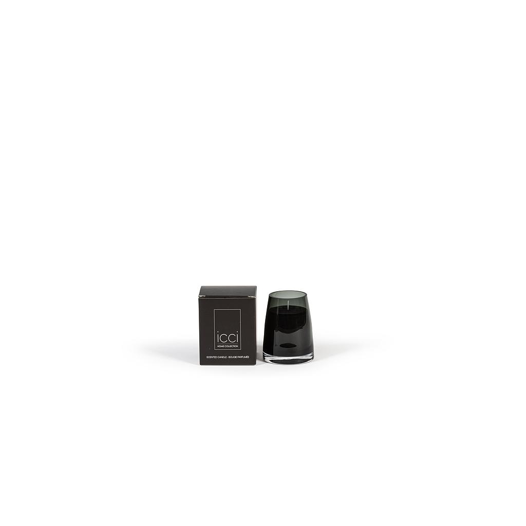 Scented candle conical smoke glass votive - Ø 8 x 10 - 1 - int. cot. - p/6