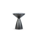 Coffee table bronze with matt black wooden top - wood & metal - bronze matt black - Ø 38x48cm - p/1/1