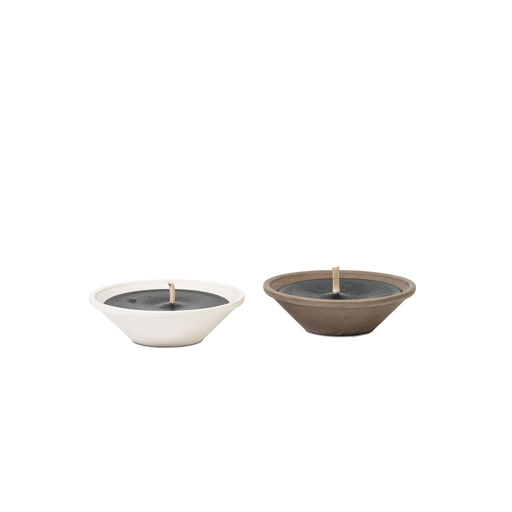 White terracotta pot - Ø 23 x 7cm - 1 - ext. cot. - p/8/250
