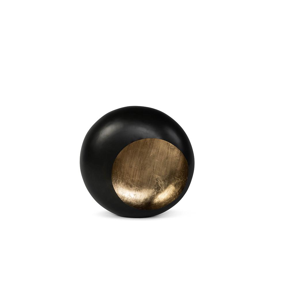 Circle large - metal - zinc antique outside/ gold antique leafing inside - Ø38 x 16.5cm - p/1/3