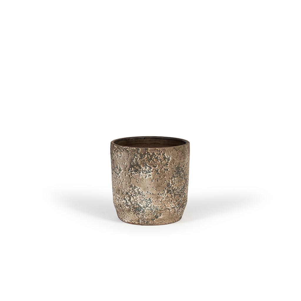 Flower pot - terracotta - green/grey - Ø28 x 28cm - p/2