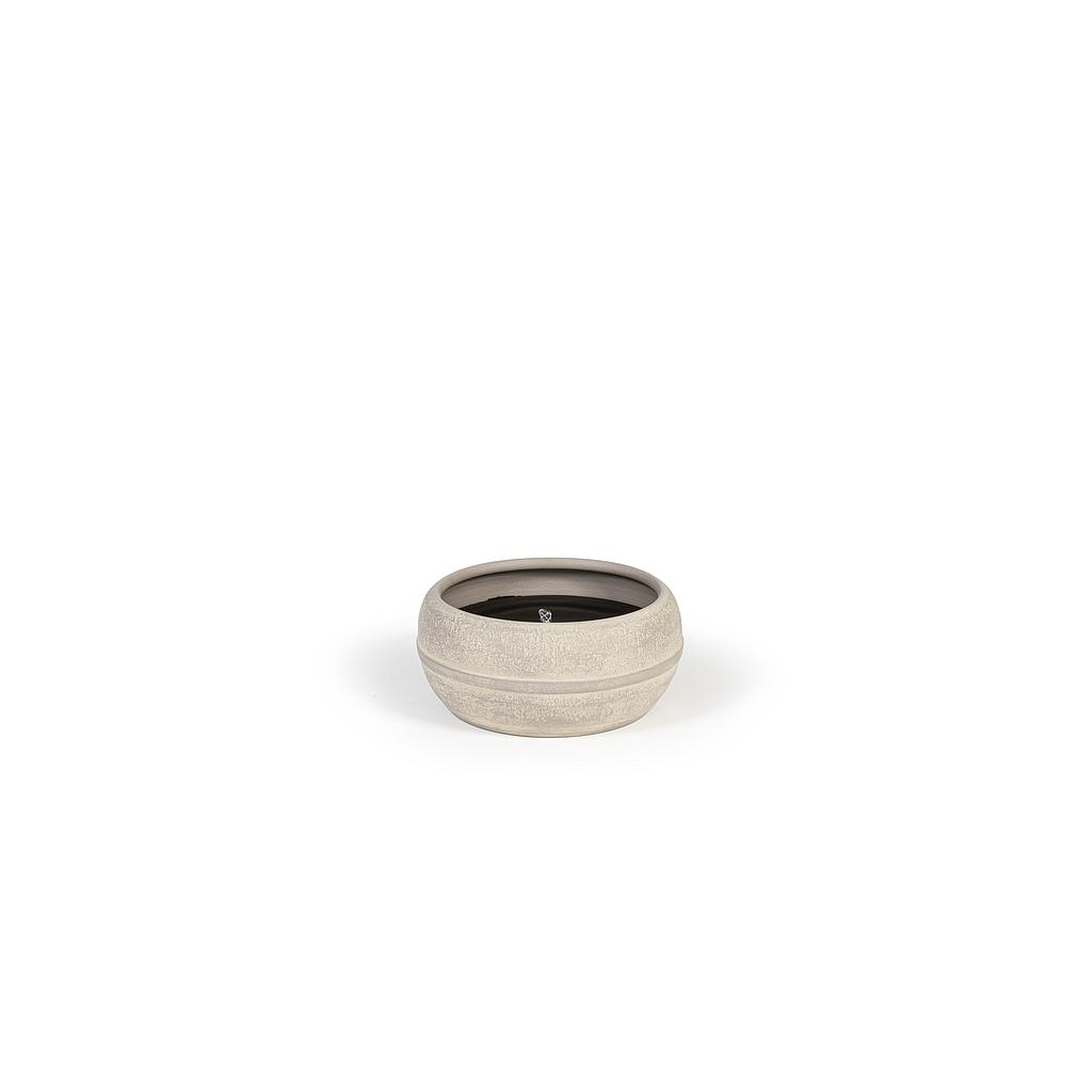 Grey aged terracotta outdoor bowl candle - Ø 29x14cm - 1 - ext. cot. - p /4/1
