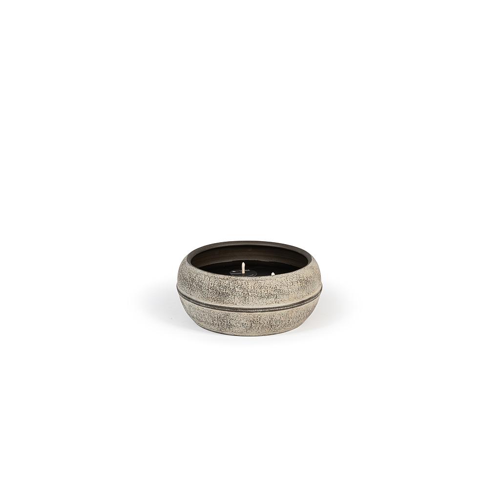 Brown aged terracotta outdoor bowl candle - Ø 35x16cm - 3 - ext. cot. - p /2/1
