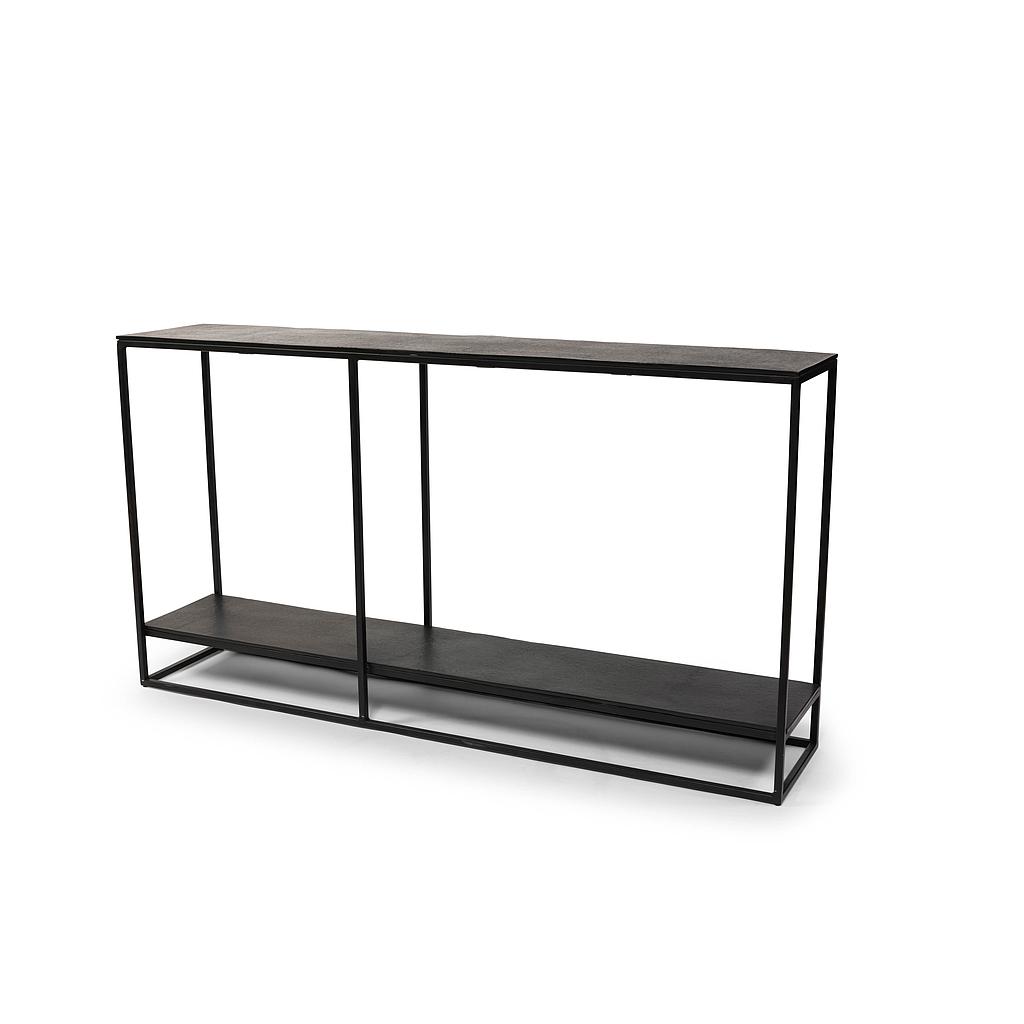 Console with 2 shelfs - * - black - 150x30x80cm - p/1
