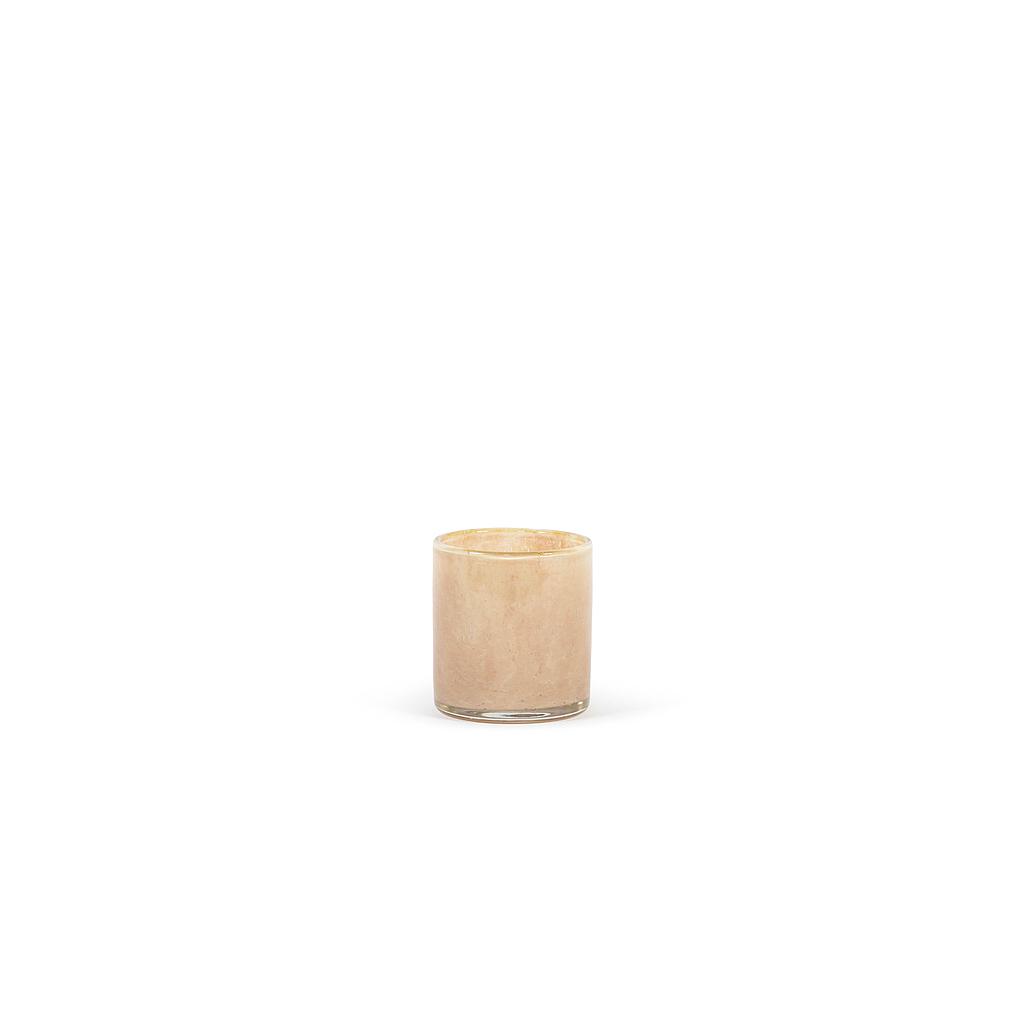 Thick votive cylinder - glass - honey - Ø11 x 12cm - p/6