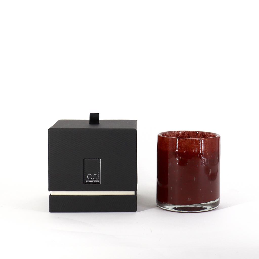 Cylindrical votive Burgundy - Ø14 x 15cm - 3 - int. cot. - p/4