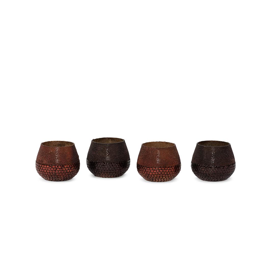 TLight in dot and crystal mosaic - glass - shiny copper, copper oxidised - Ø10x9cm - p 6/24