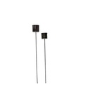 [TH1249SC] Garden candle on stick outdoor metal old silver - Ø13x115cm - 1 - ext. cot. - p/8