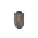 Dome vase vertical flat stone finish - glass - smoke - Ø33x55cm - p/1/1