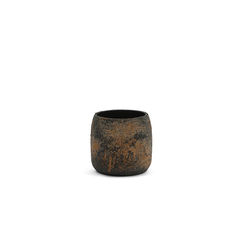 Flowerpot brown lava - terracotta - brown - Ø24 x 23cm - p 2