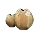 Big Artdeco vaze - metal - gold antique - Ø33x12cm - p/1/2