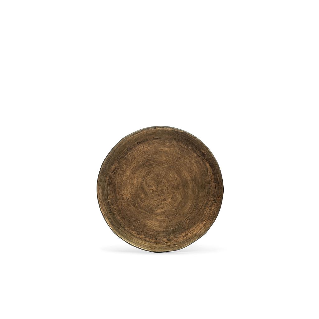Medium wall art - metal - zinc antique + gold antique leafing - Ø62x5 cm - p/1/1