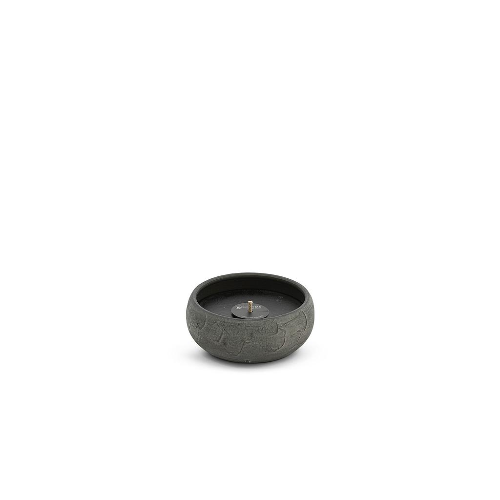 Outdoor candle rounded bowl everest grey - Ø24 x 10 cm - 1 - ext. cot.- p/2