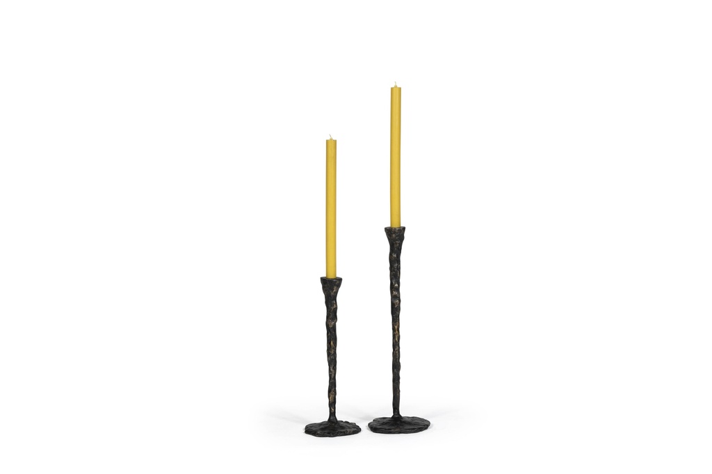 Taperholder - metal - dark brass antique - Ø13 x 41cm - p 1/9
