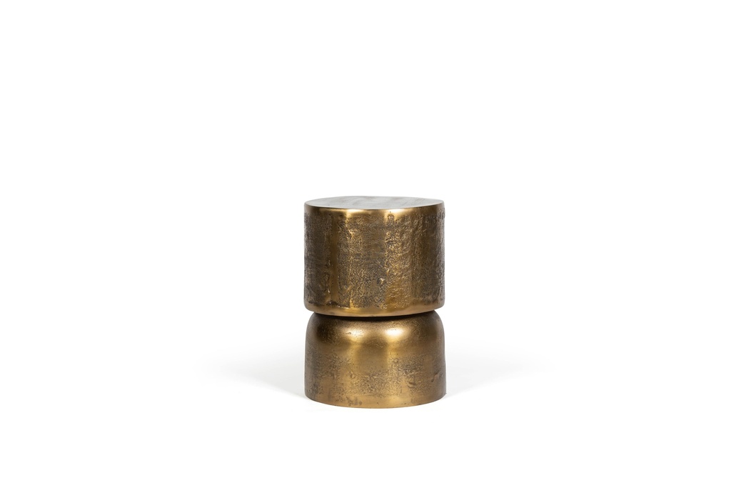 Stool - metal - gold antique - Ø34 x 46cm - p /*