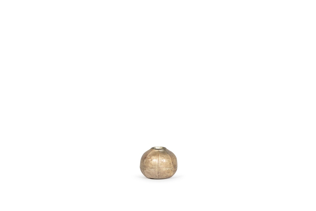 Small vase - metal - silver gold - Ø10.5 x 8cm - p 1/36