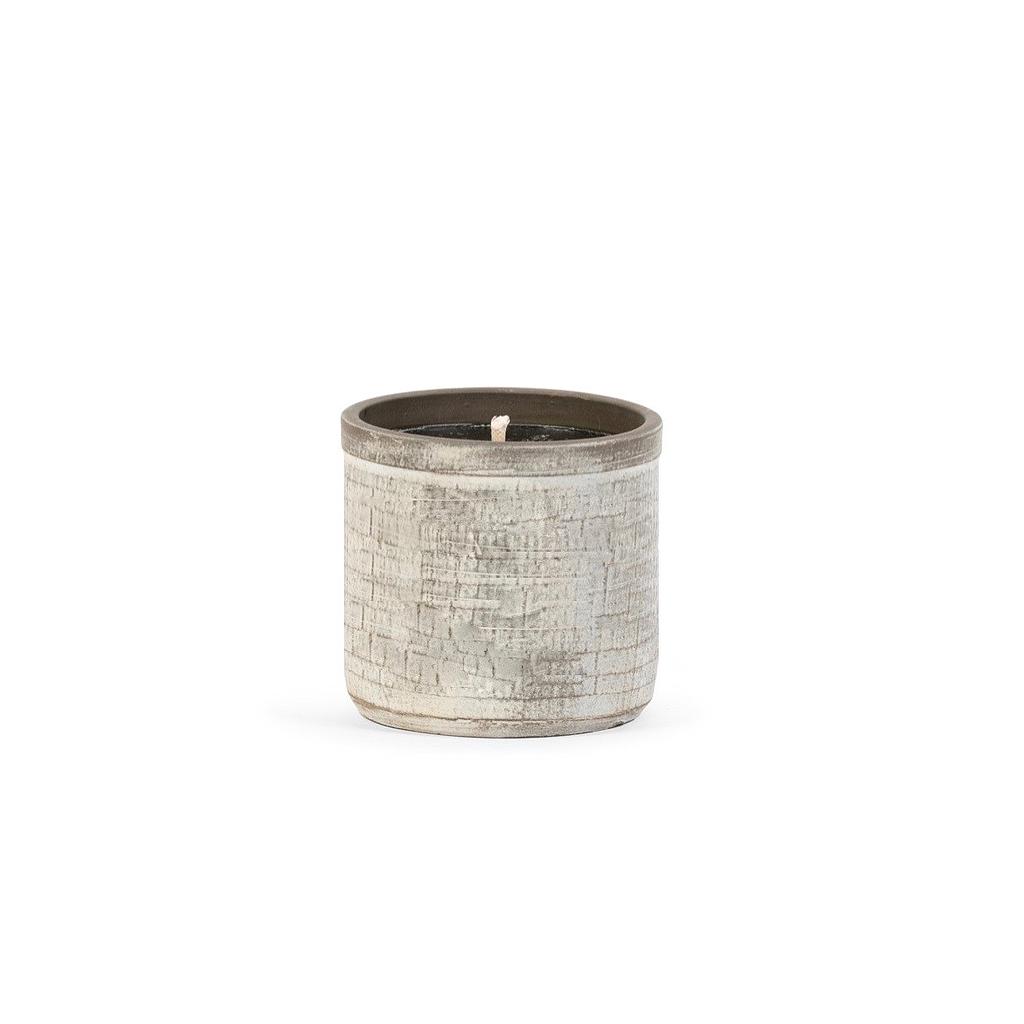 Round choco aged terracotta pot - Ø 15 x 15cm - colour wax - 1 ext. cot. - p/6
