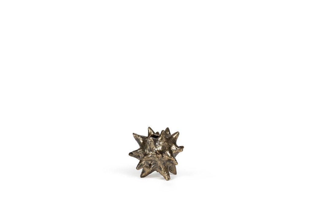 Vase starfish rough - metal - antique gold - 18 x 14 x 17cm - p 1/8