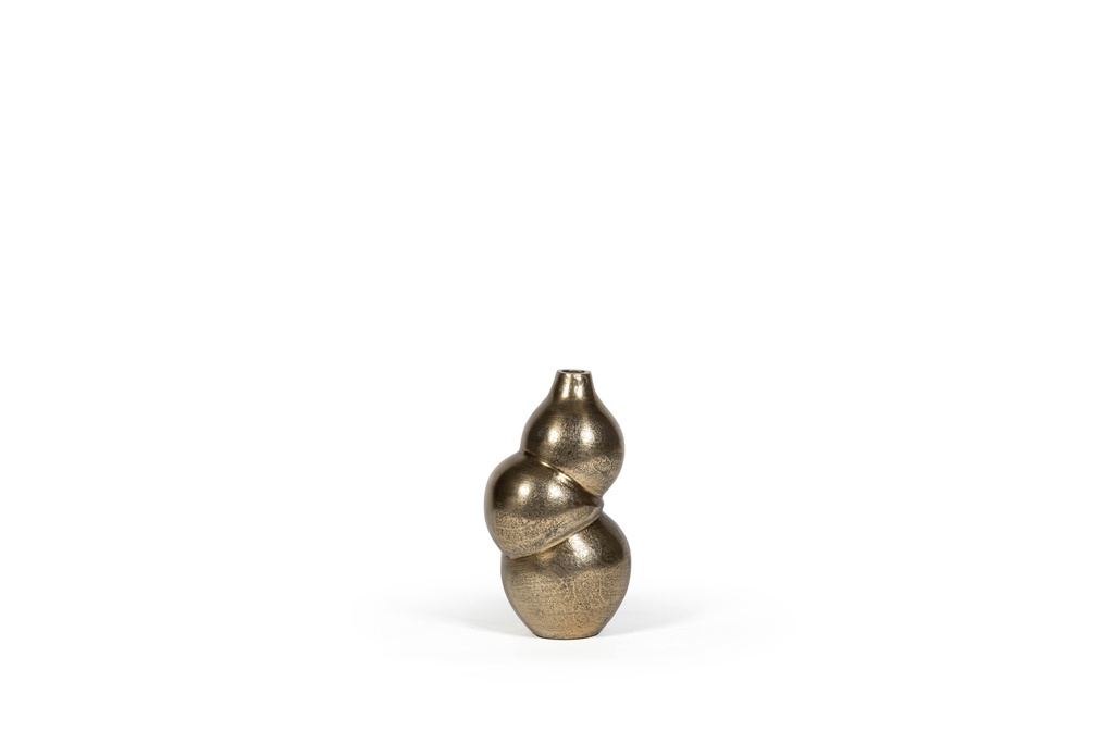 Vase rough - metal - antique gold - Ø13.5 x 24cm - p 1/10