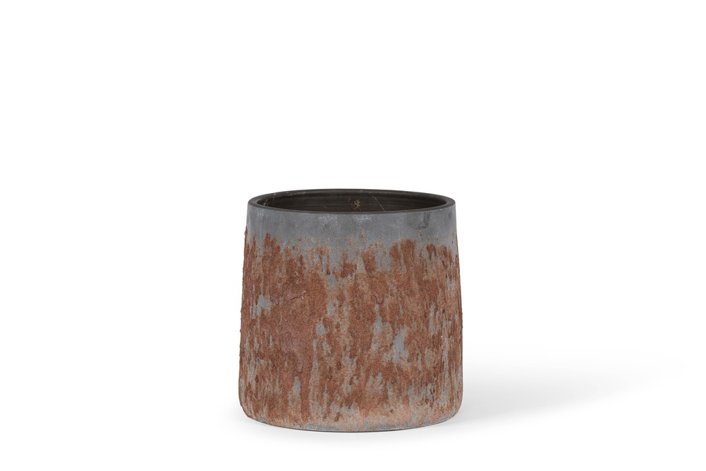 Flowerpot - terracotta - washed creme -Ø39 x 36cm - p /1/1