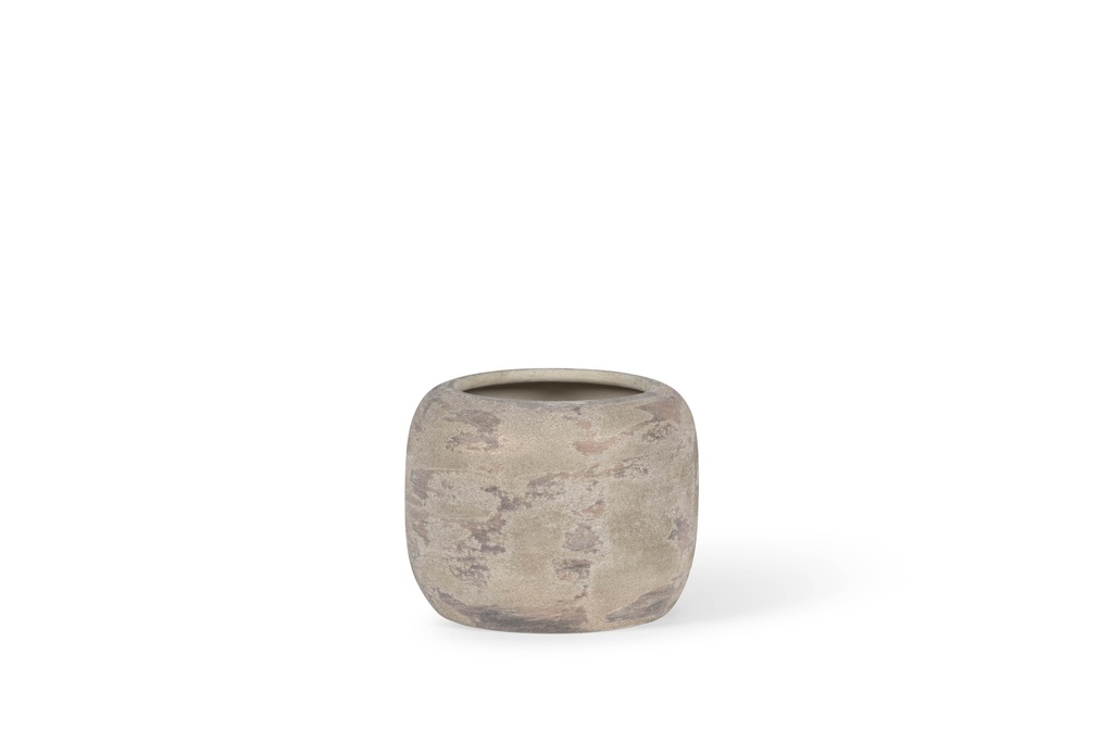 Flowerpot rude - terracotta - gold - Ø26 x 20 - p /2/1