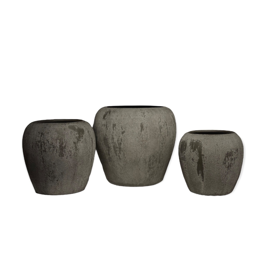 Flower pot - terracotta - washed brown -Ø 24x22cm - p/2/1