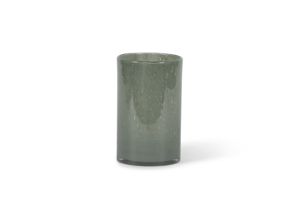 Thick cylindrical vase old green - Ø 15 x 24cm - p 1