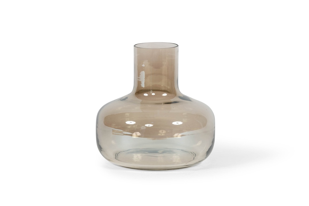 Chimney vase - glass - luster - Ø30x28cm - p/1
