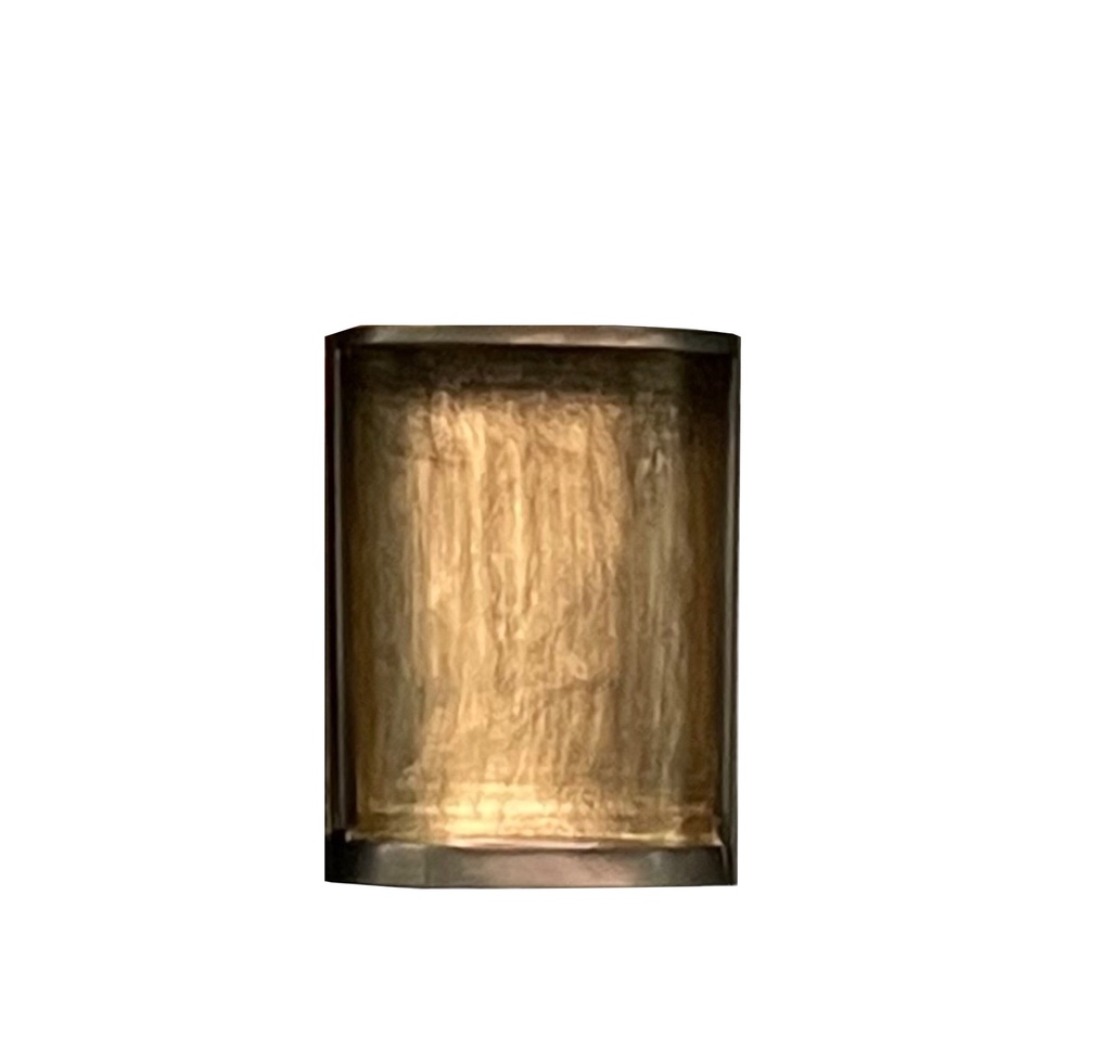 Wall candle holder rectangular - metal - nickle antique /gold antique leafing - 21x12,5x28cm -  p 1/6