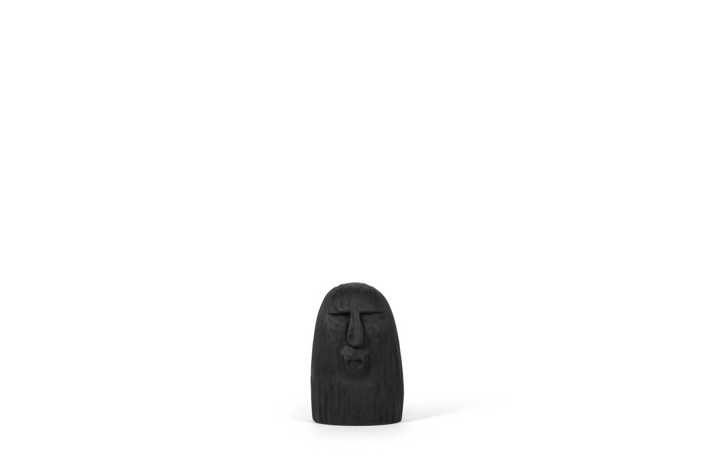 Face small - brushed mango wood - mat black - 15x9x21cm - p/2/8