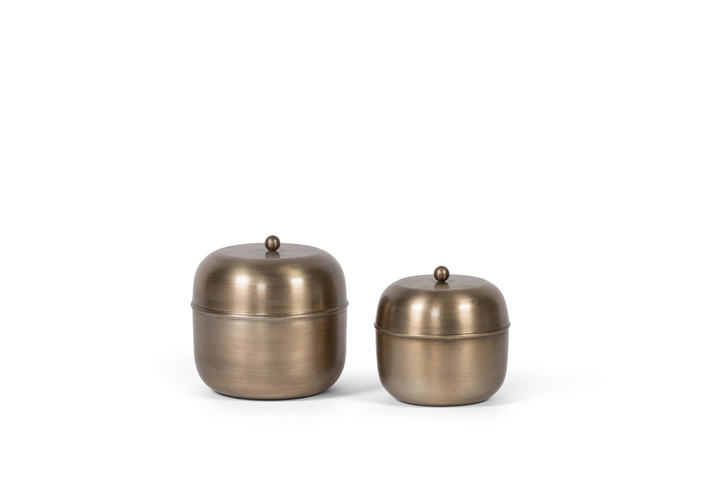 Box - iron - brass antique 5/2 - Ø18,5x19 / Ø15,5x16 - p 1/12 