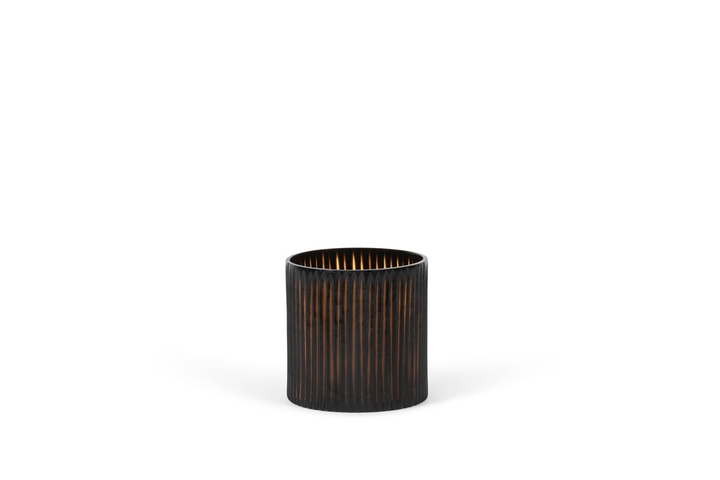 Cylinder vase medium pencil cut - glass - butterbrown - Ø15 x 15cm - p 1/8