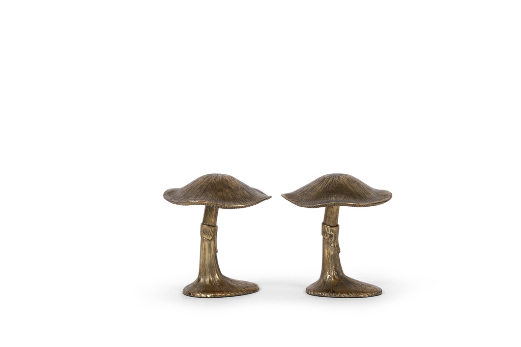 Mushroom - metal - antique gold - Ø 18x20cm - p 1/1