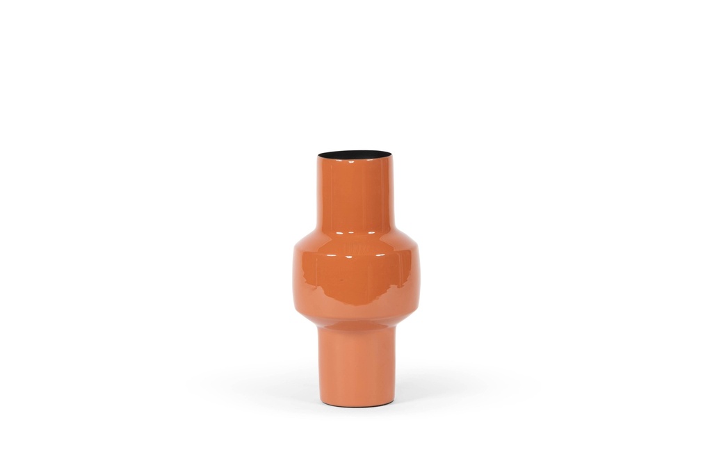 Vase small - Enamel - camel - Ø 18x34cm - p/1/4