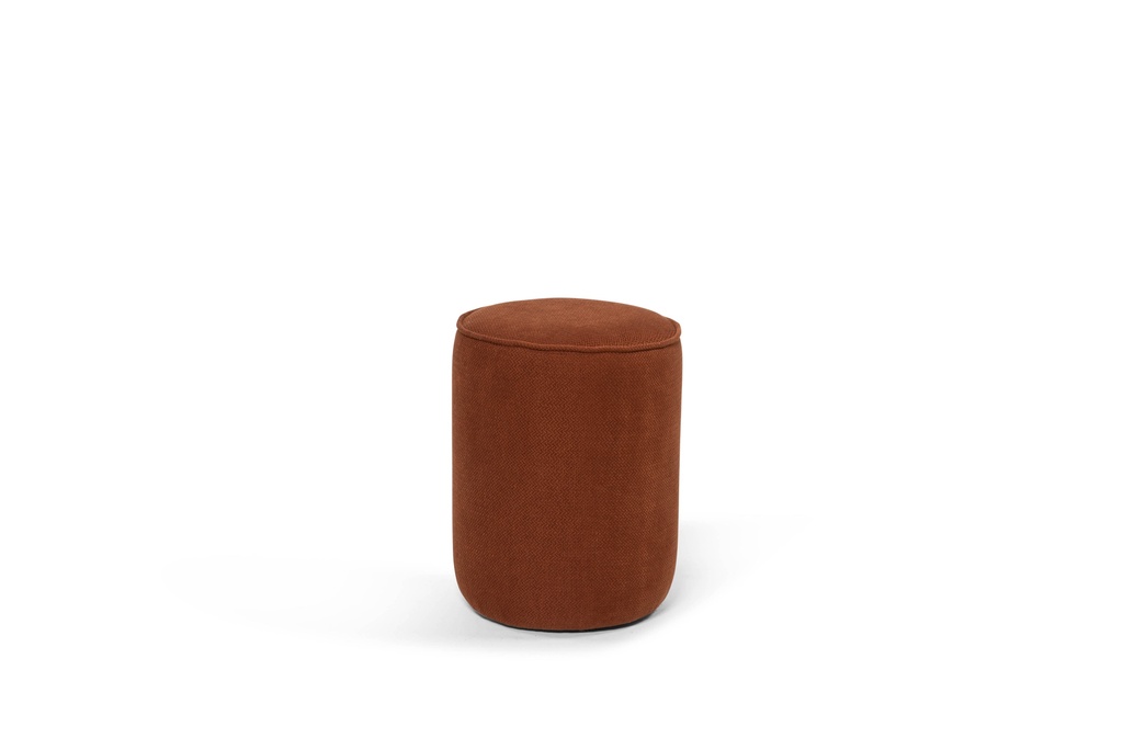 Pouf - texture fabric - LAV0010 - rust - small - Ø 35x45cm - p/1/1 
