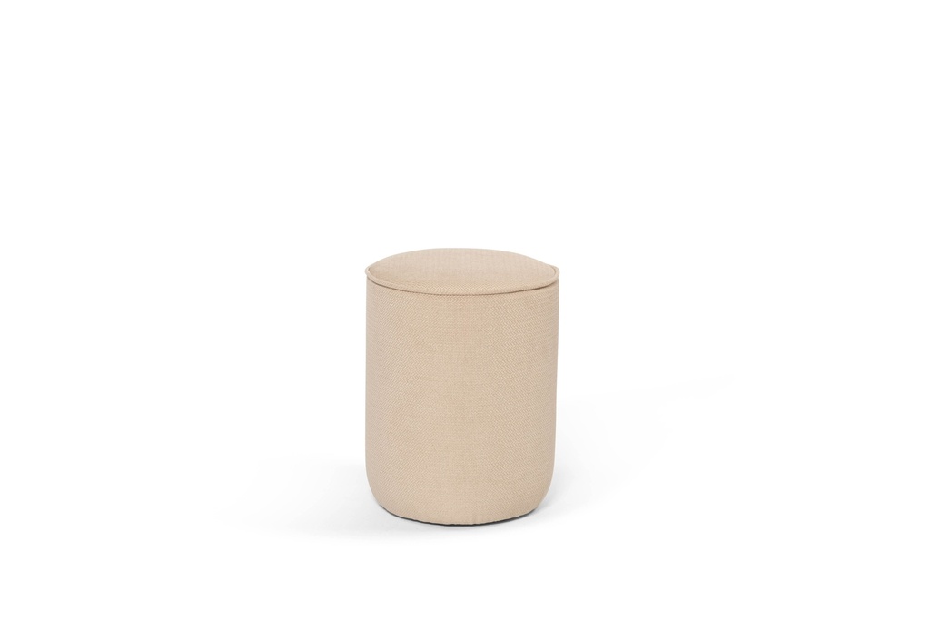 Pouf - texture fabric - LAV0007 - ecru - small - Ø 35x45cm - p/1/1