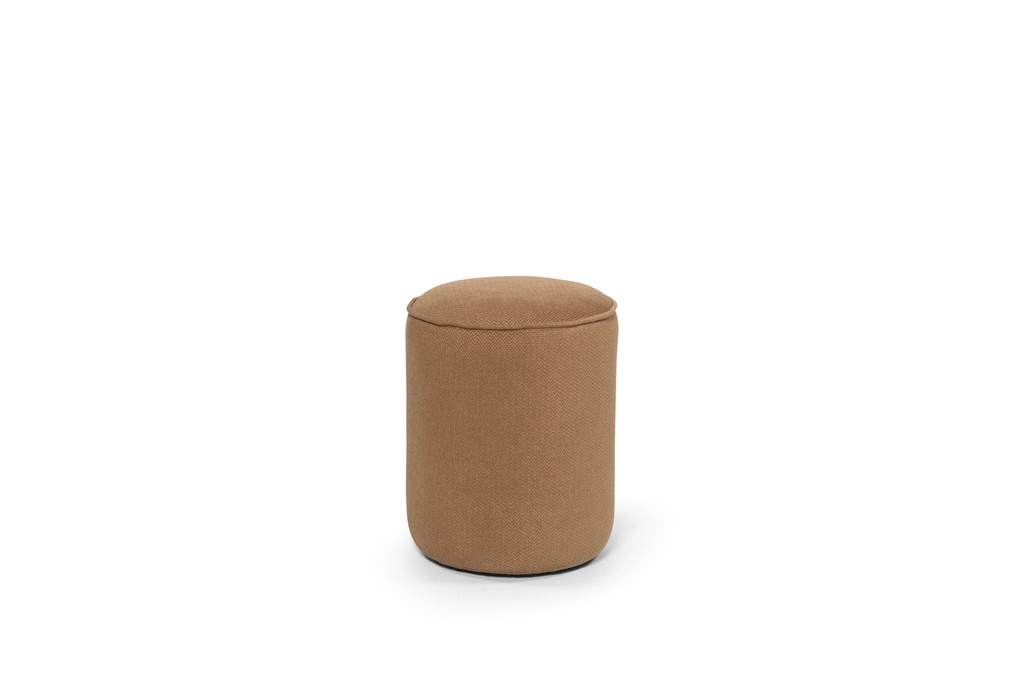 Pouf - texture fabric - LAV0001 - mokka - small - Ø 35x45cm - p/1/1