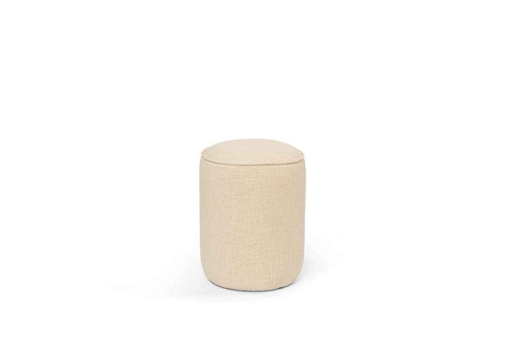 Pouf - linen fabric - ADMIRAL007- ecru - small - Ø 35x45cm - p/1/1 
