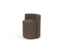 One seater - linen fabric - ADMIRAL042 - brown - Ø 52x62cm - p/1/1