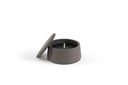Black terracotta scented (Lavender / Rosemary / Pine) outdoor candle - Conical with cover in Black Giftbox - Ø 23x12cm - 1 ext. cot. - p /2