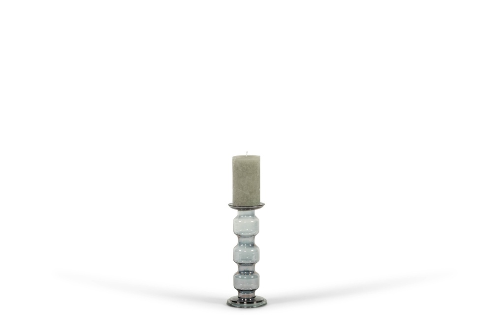 Chandelier 3 roll  - glass - luster grey - Ø 13x31cm - p/1/4