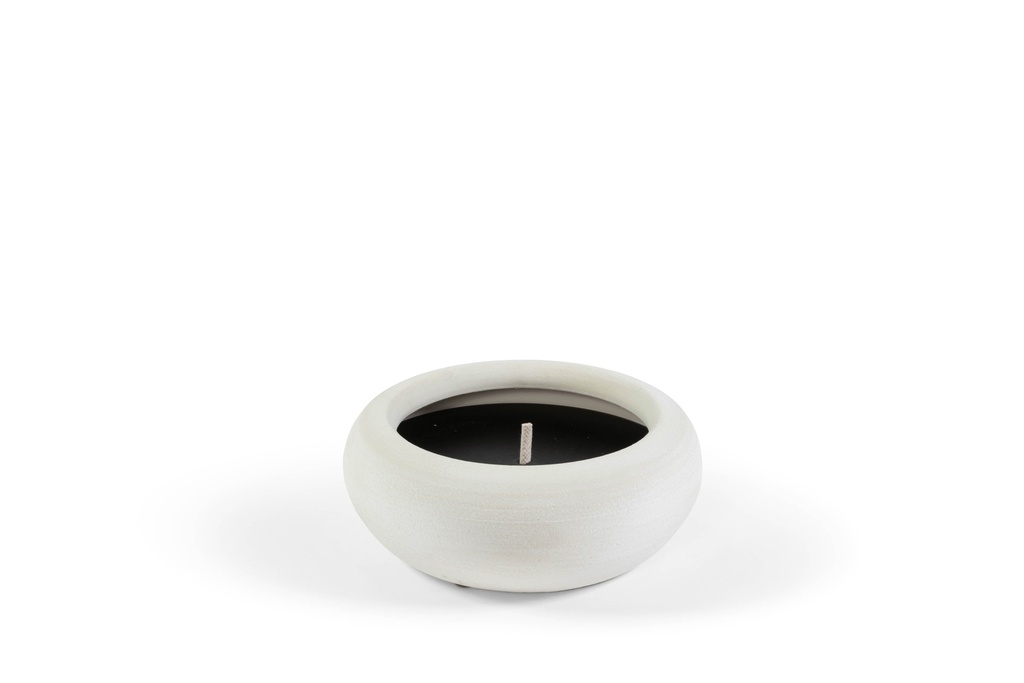 Bowl - creme - outdoor candle - Ø 28x10cm - 1 - ext. cot. - p /2