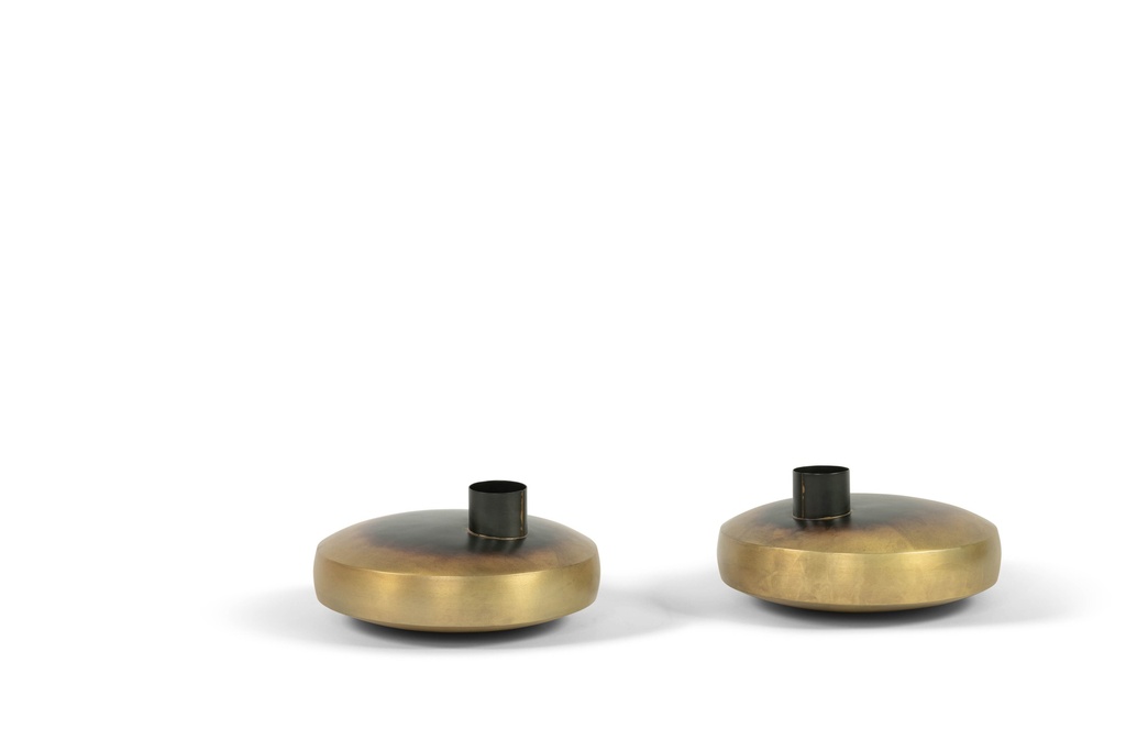 Vase - Iron - burned brass - Ø24 x 12cm - p/1/6