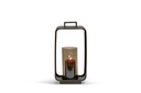 Lantern - nickle antique with smoke glass - Iron - 31 x 20 x 41cm - p/1/2