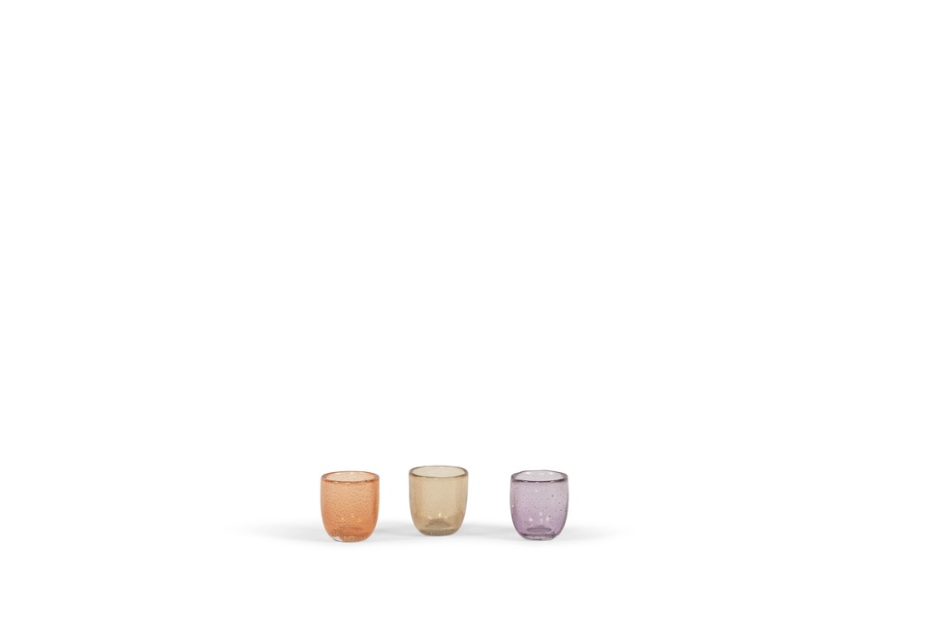 T-Light bubbles lila  - glass lilac - Ø 7x7cm - p/6/48