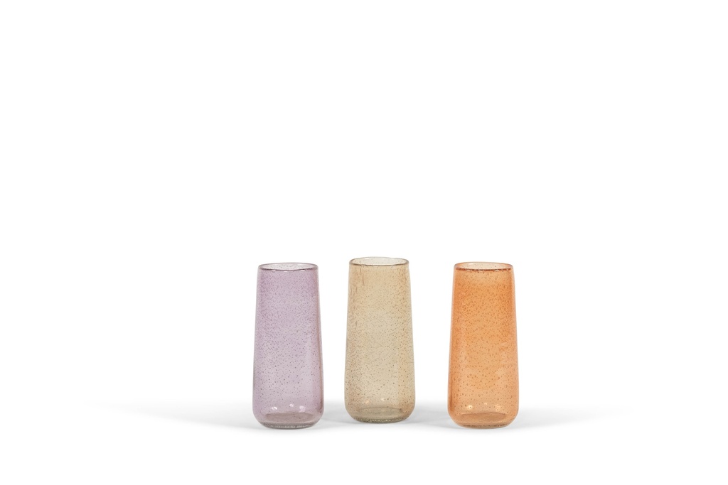 Vase bubbles lila  - glass lilac - Ø10x22cm - p/1/8