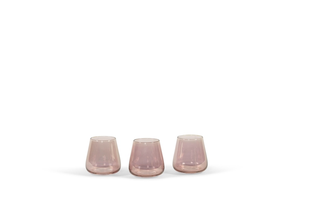 Votive Bowl Brown Lila Luster - glass - Ø12x12cm - p/6/1