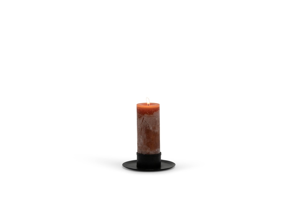 Candleplate for Ø7 - natural black - Ø18x4,5cm - p/1/6