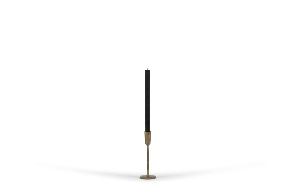Handforged taperholder - brass antique - small - H 20cm - p/2/24